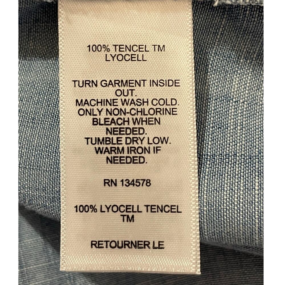Vineyard Vines Sleeveless Chambray Pintuck Dress - Blue - Medium - Picture 8 of 8